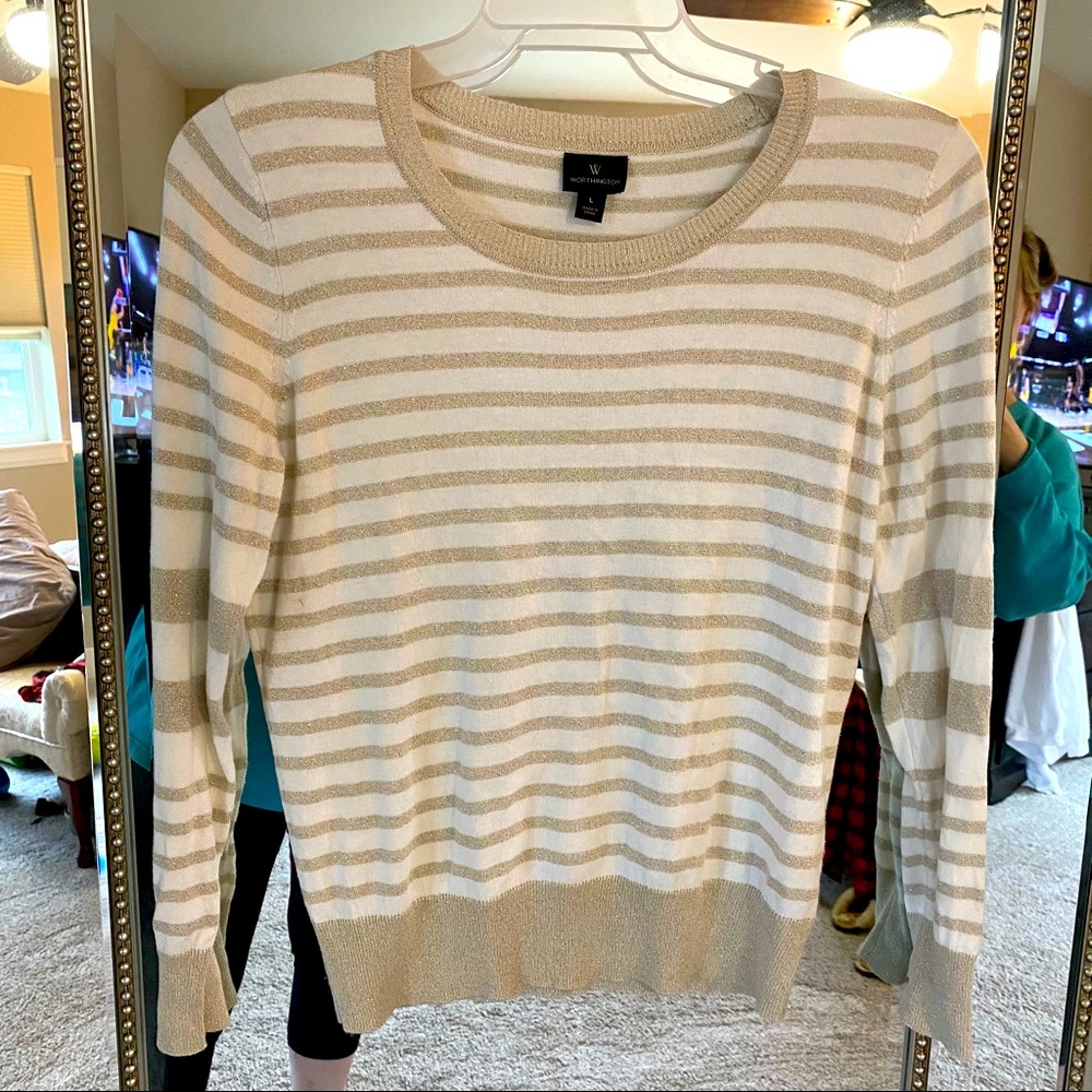 Worthington sweater metallic